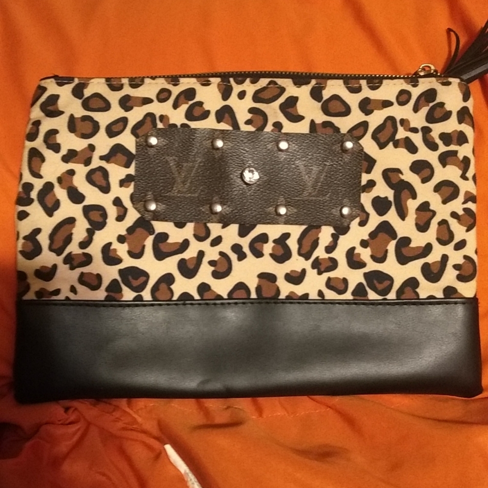Cheetah print clutch